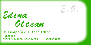 edina oltean business card